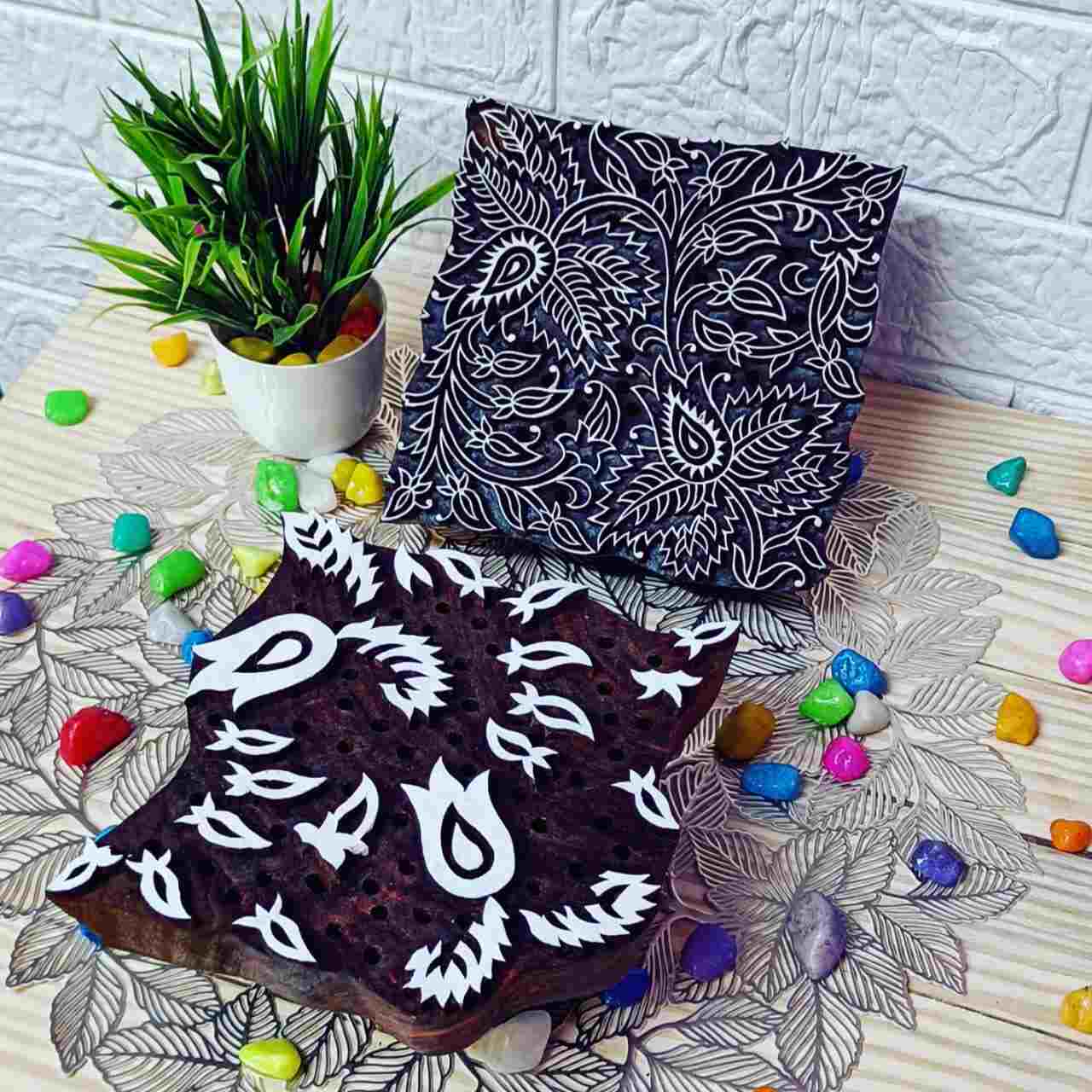 Our collection of Printing blocks buti jaal, featuring intricate designs and patterns for textile printing, paper crafting