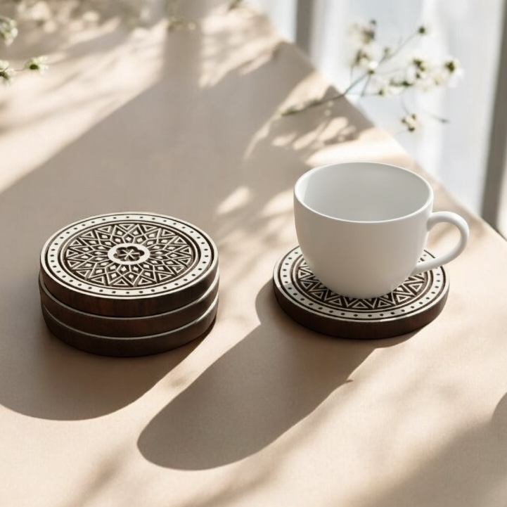 Discover beautifully crafted tea coasters perfect for protecting surfaces and adding a touch of elegance to your table. Durable, and stylish.