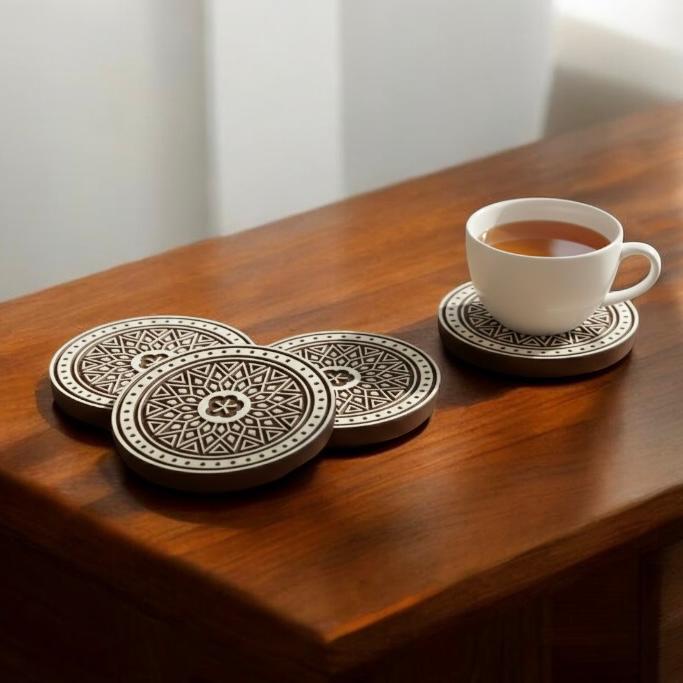 Discover beautifully crafted tea coasters perfect for protecting surfaces and adding a touch of elegance to your table. Durable, and stylish.