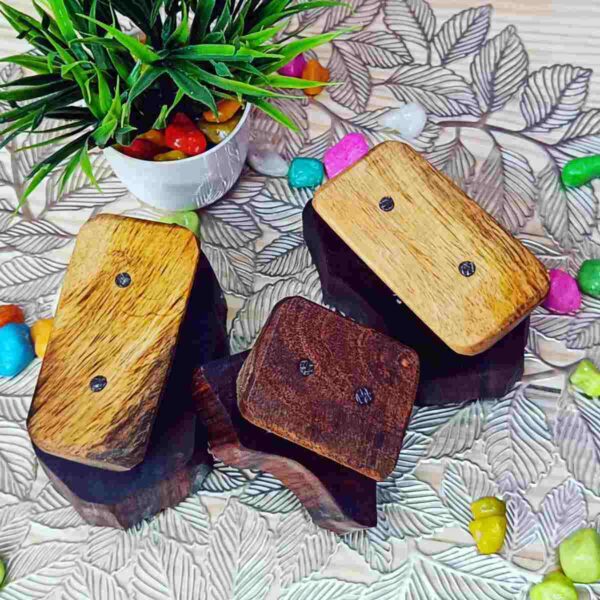 Wooden textile printing blocks buta (3 color block set) - Image 3