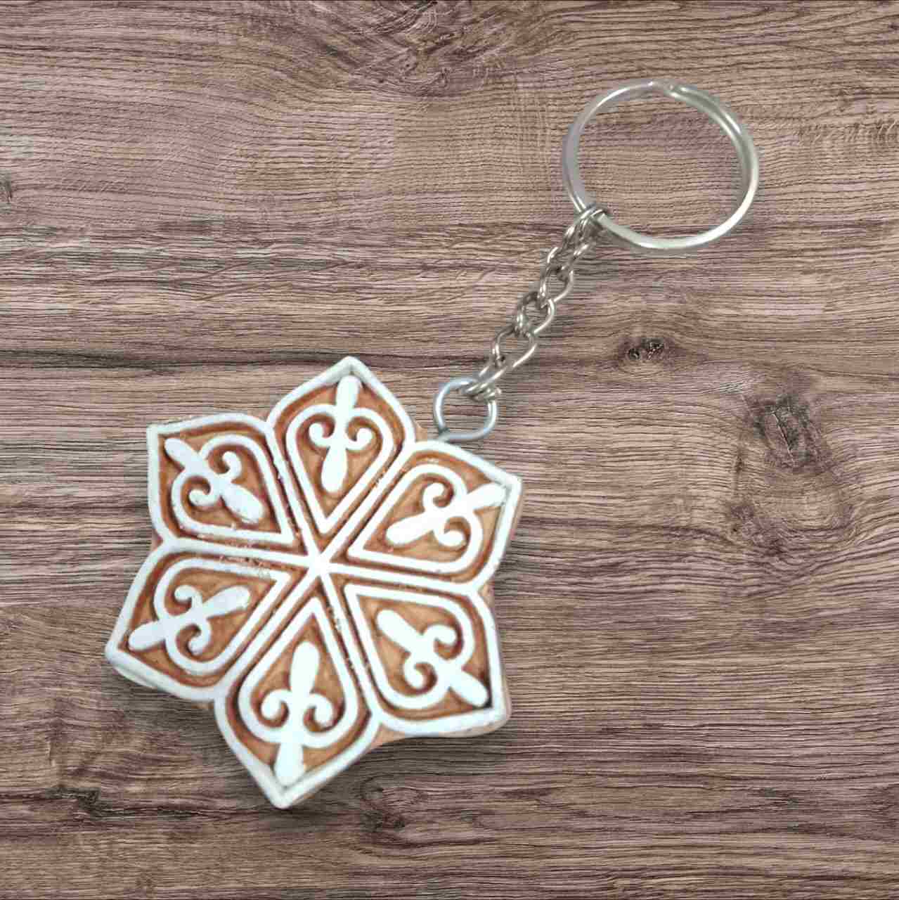 Elevate your style with wooden Flower key chain for bike —perfect for gifts or personal use. Unique designs, durable, and eco-friendly. Shop now!
