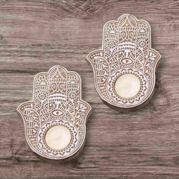 hand tealight candle holder