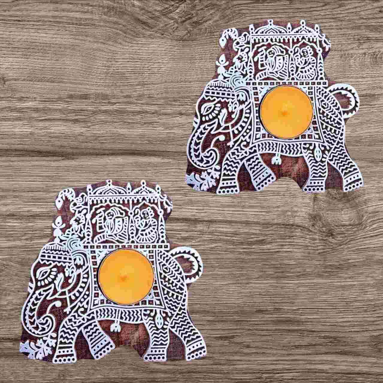 Light up your space with our handcrafted wooden Elephant tealight candle holder, perfect for a cozy ambiance. Which makes your home very attractive.