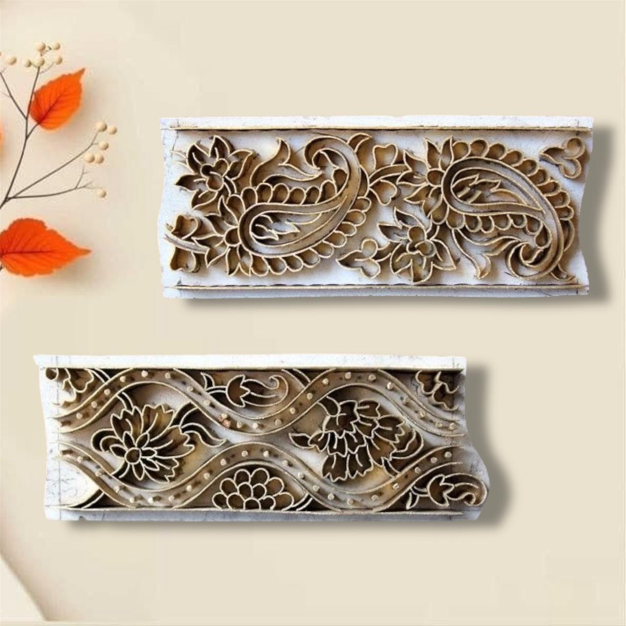 A brass printing block stamps is a meticulously handcrafted tool, traditionally used in textile printing, pottery, or paper crafting