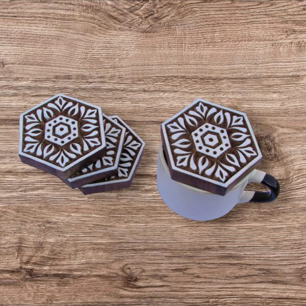 Wooden tea coasters