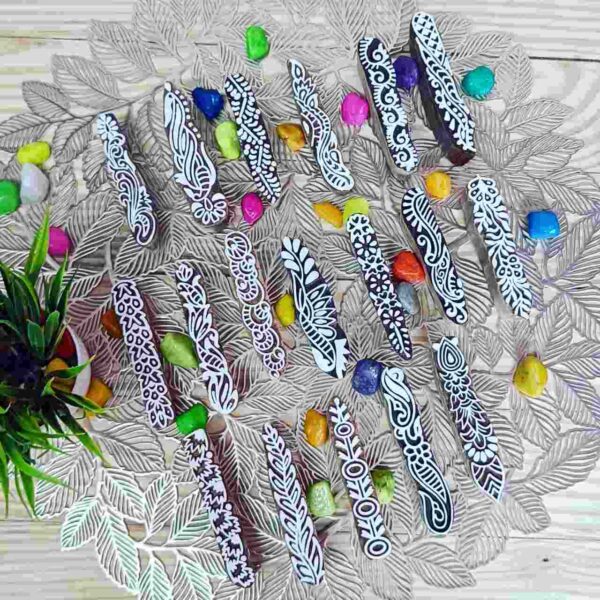 Printing block stamps finger set of 18 pcs henna stamp - Image 2