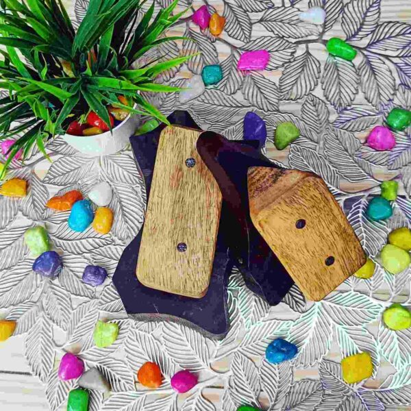 Wooden textile printing block tree (2 color blocks set) buta - Image 3