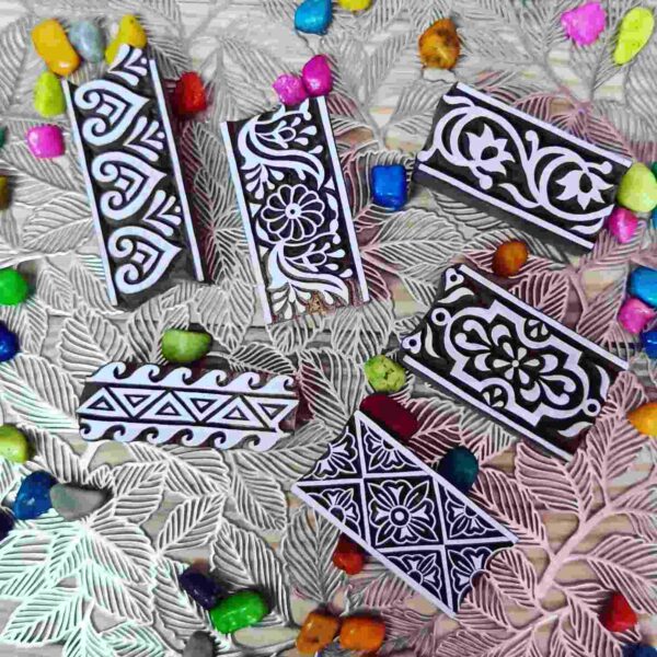 Border wooden block stamps set of 6 pcs - Image 2