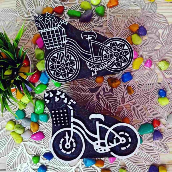 Cycle double color blocks textile printing design 2 color block set - Image 2