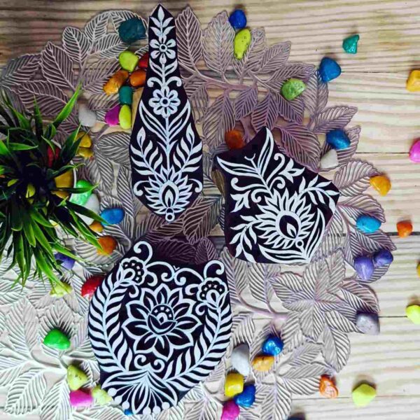 Big size buta blocks in 3 part of pieces for crafting and textile printing - Image 2