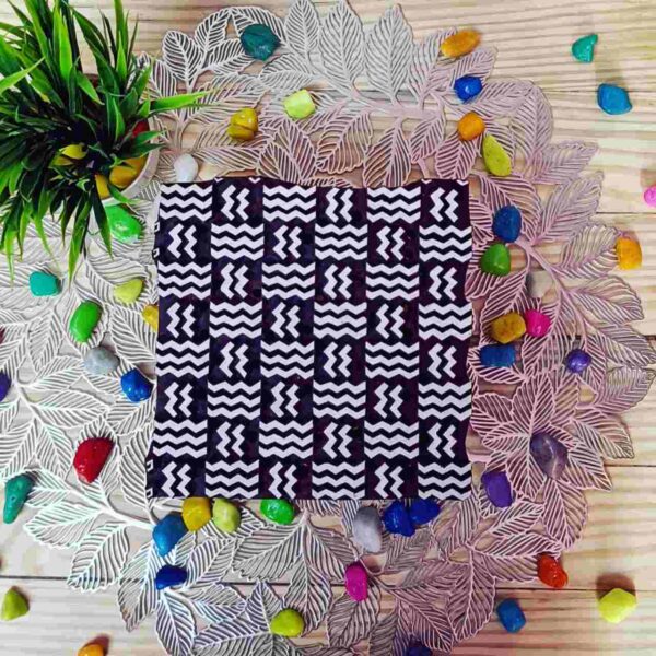 Zigzag carving printing block stamps for sari printing - Image 2