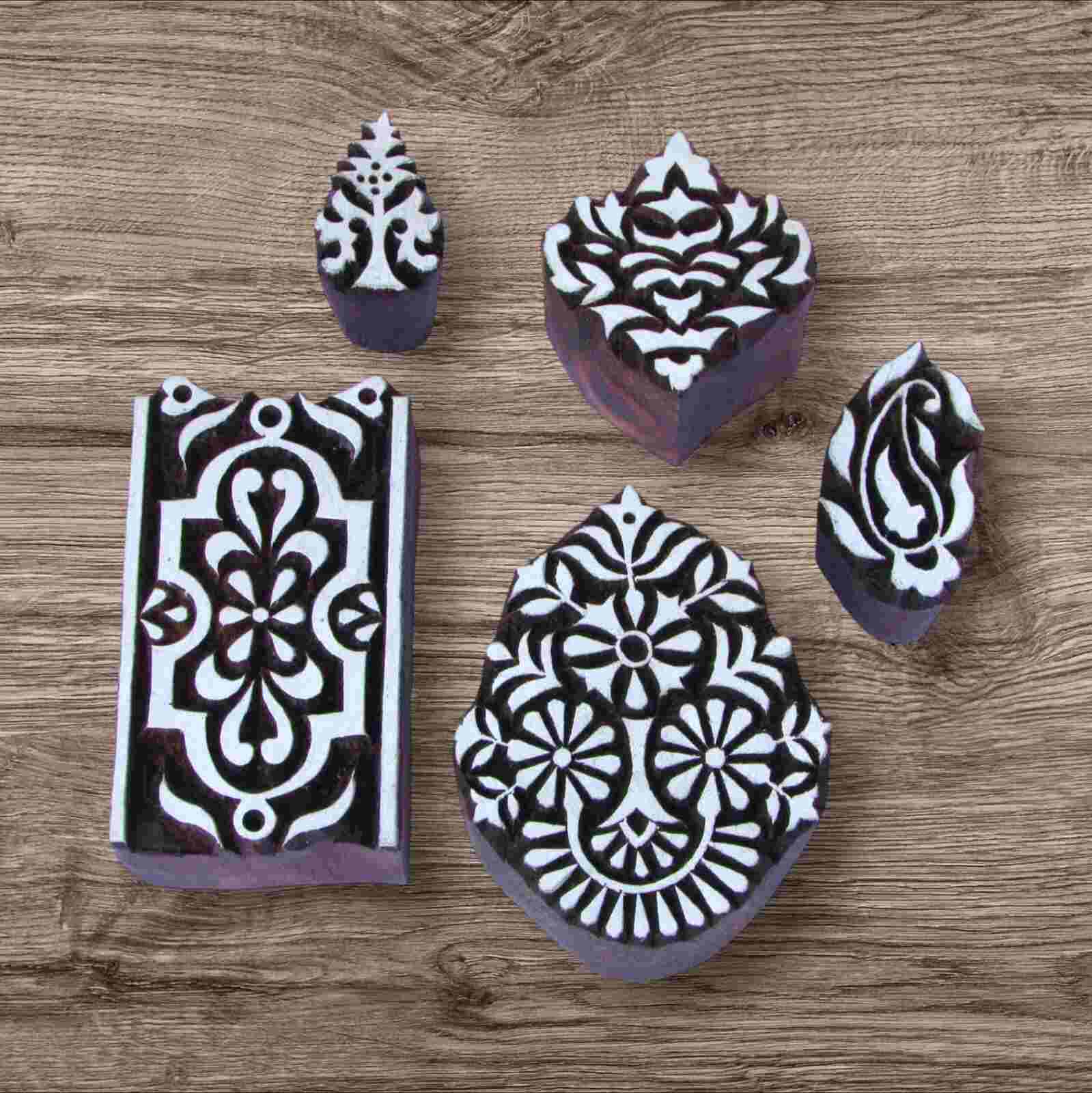 Handcrafted Wooden printing blocks buti for unique designs and high-quality print on fabric, paper, clay, mehndi, use on any other surface