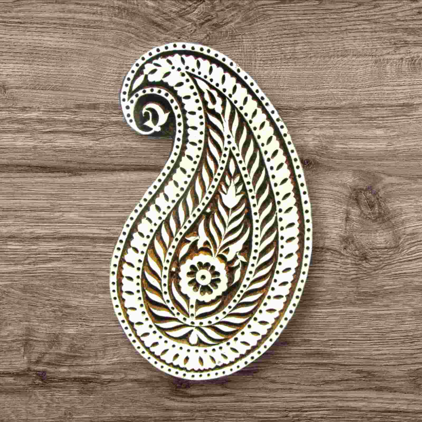 Handcrafted ambi printing blocks ambi for unique designs and high-quality print on fabric, paper, clay, mehndi, use on any other surface