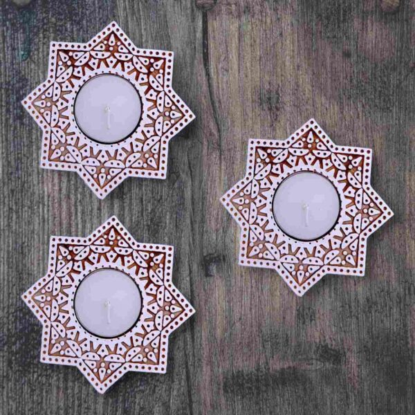 Star tealight candle holder