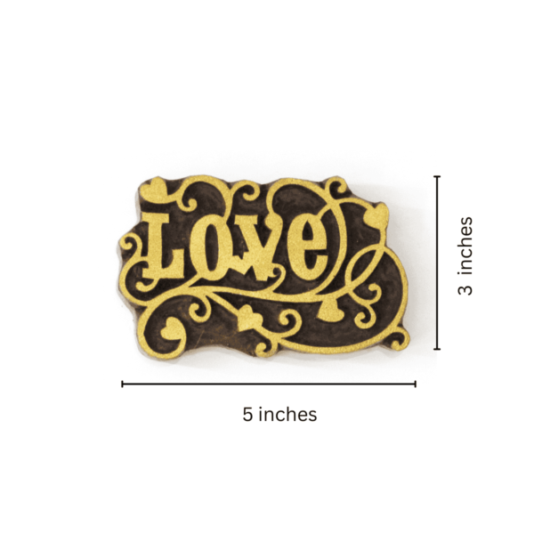 Elegant hand-carved wooden love wall hanging decor - Image 3
