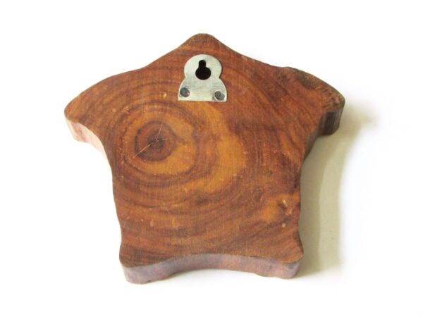 Elegant hand-carved wooden tortoise wall hanging decor (set of 2 pcs) - Image 2