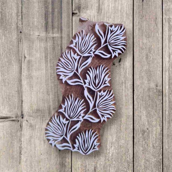 Wooden textile printing stamps