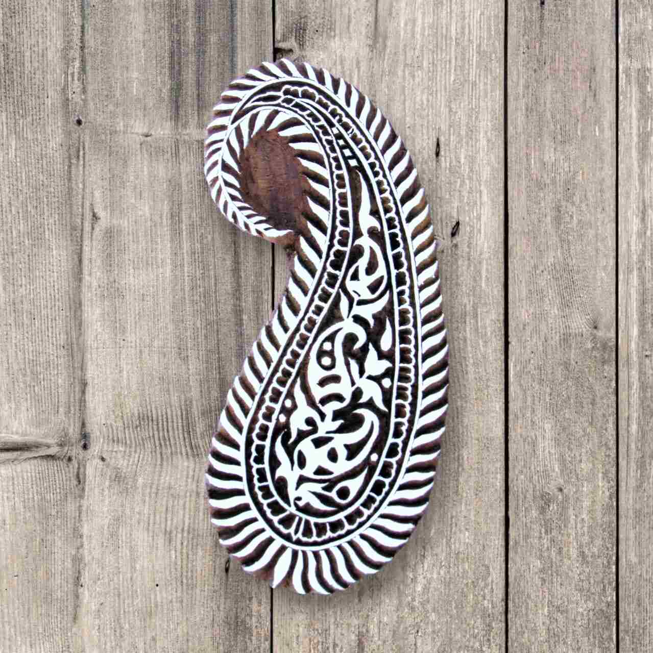 Handcrafted Wooden Block Ambi Design and high-quality wood blocks print on fabric, paper, clay, mehndi, use on any other surface