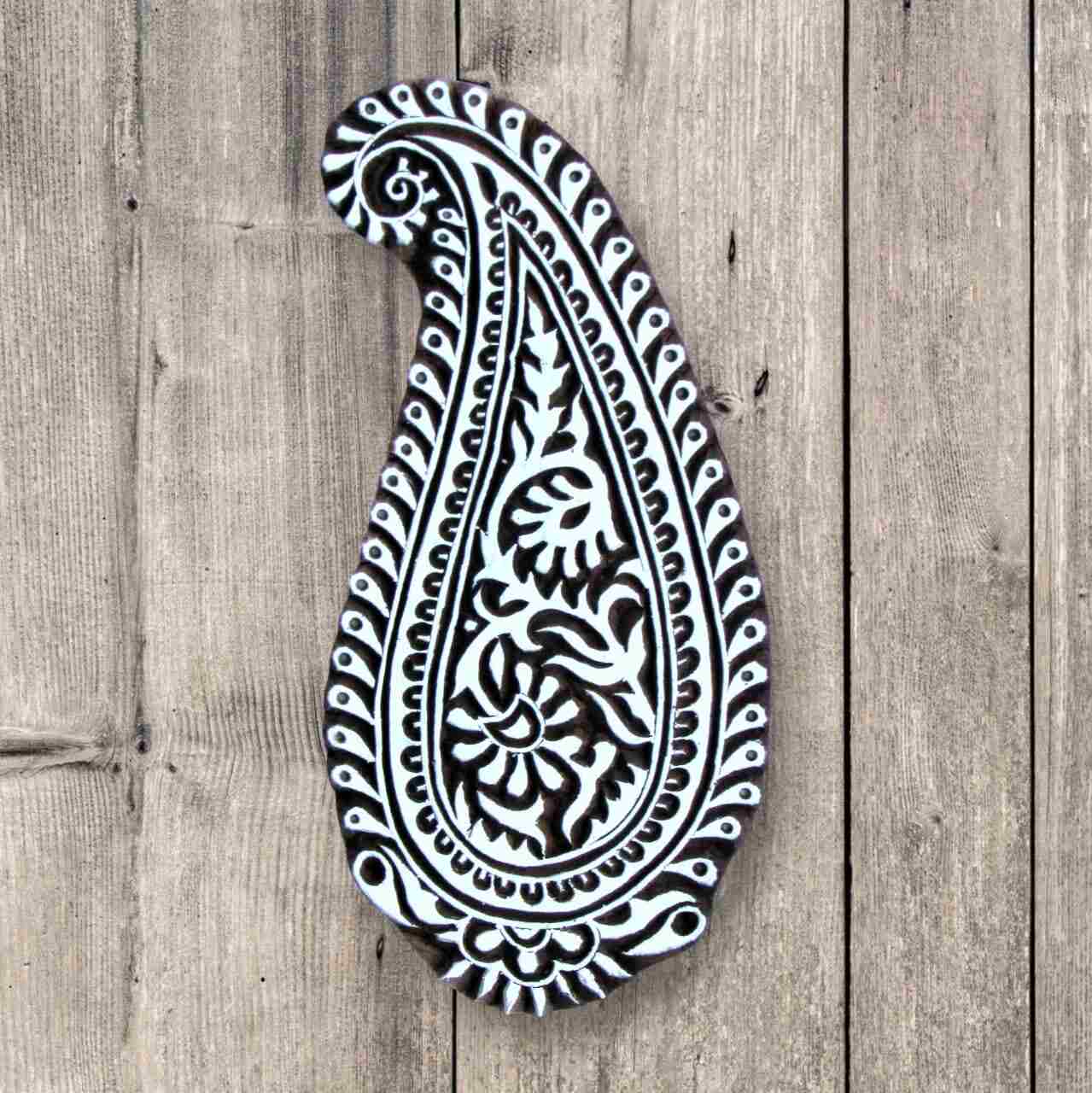 Handcrafted Paisley Buta Block Prints and high-quality wood blocks print on fabric, paper, clay, mehndi, use on any other surface