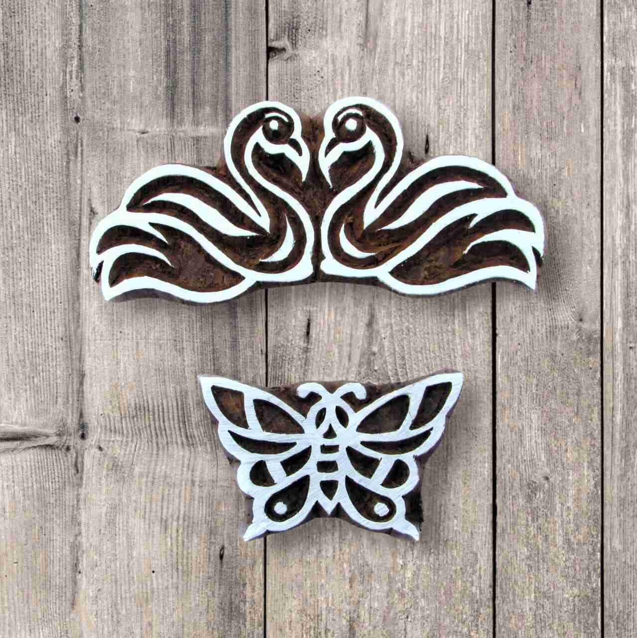 Handcrafted Wooden Printing Blocks Duck and high-quality wood blocks print on fabric, paper, clay, mehndi, use on any other surface