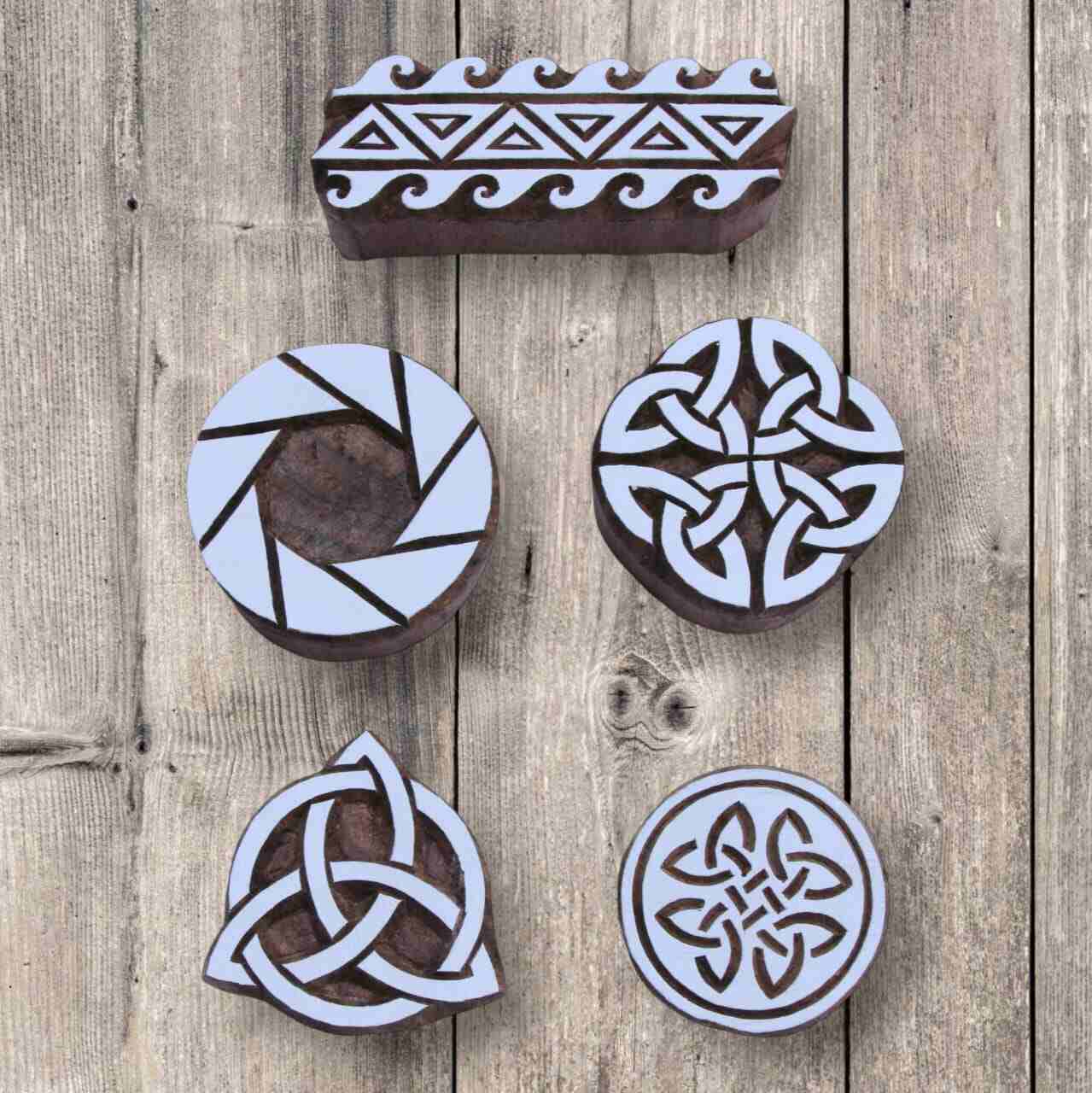 Handcrafted Printing blocks Geometric design and high-quality wood blocks print on fabric, paper, clay, mehndi, use on any other surface